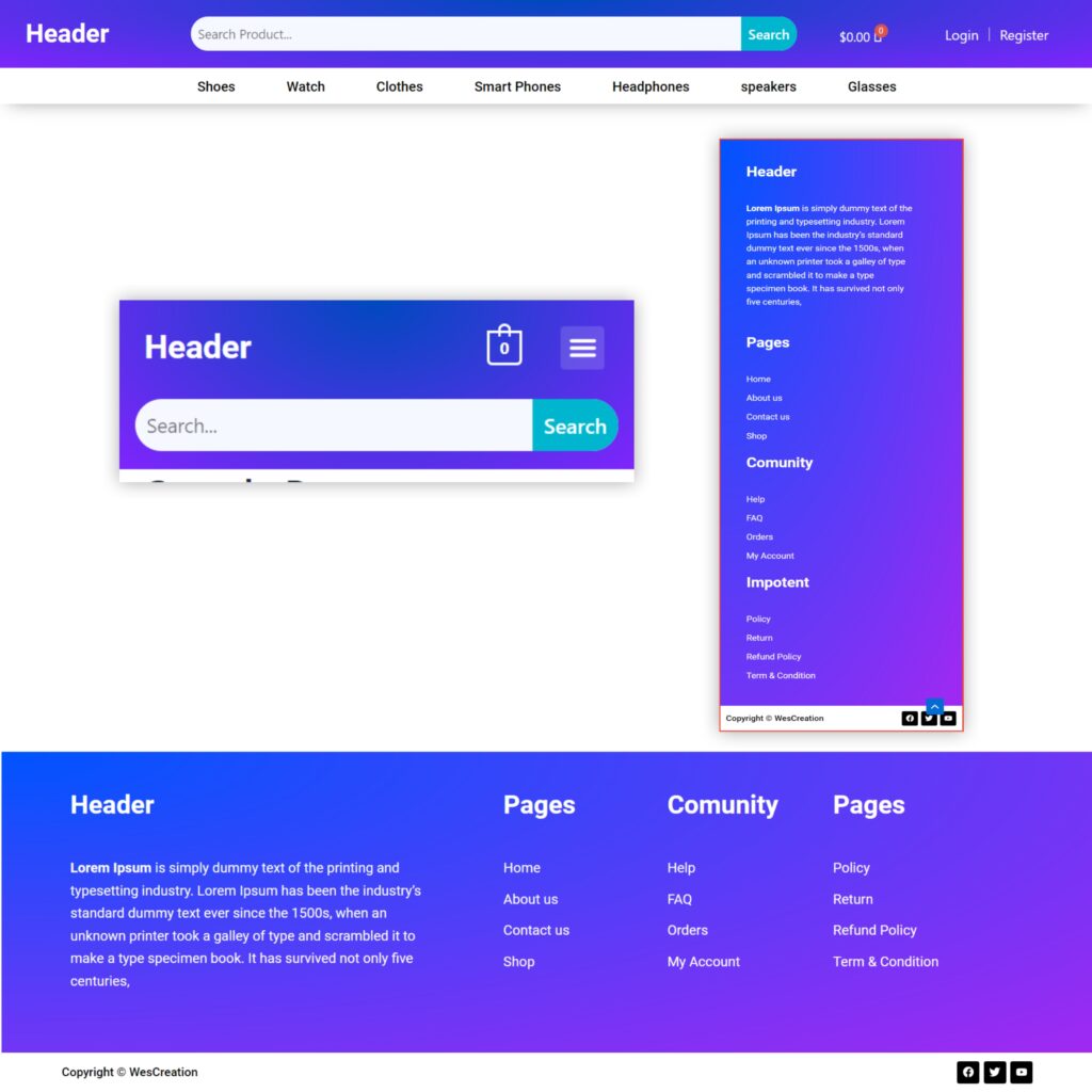 Free Elementor Header & Footer Templates