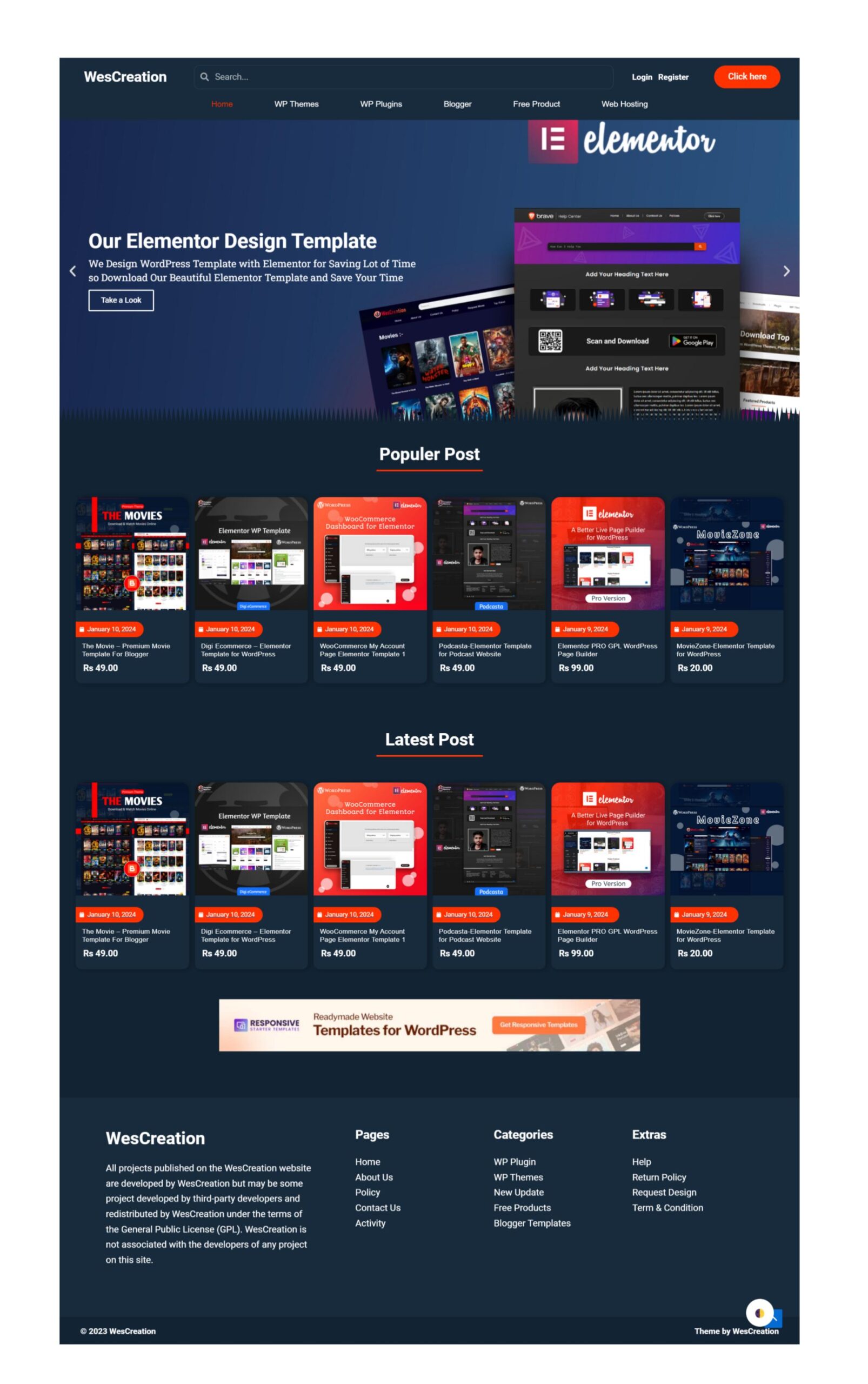 Dark Light - Digital Product Selling Elementor Kit 1