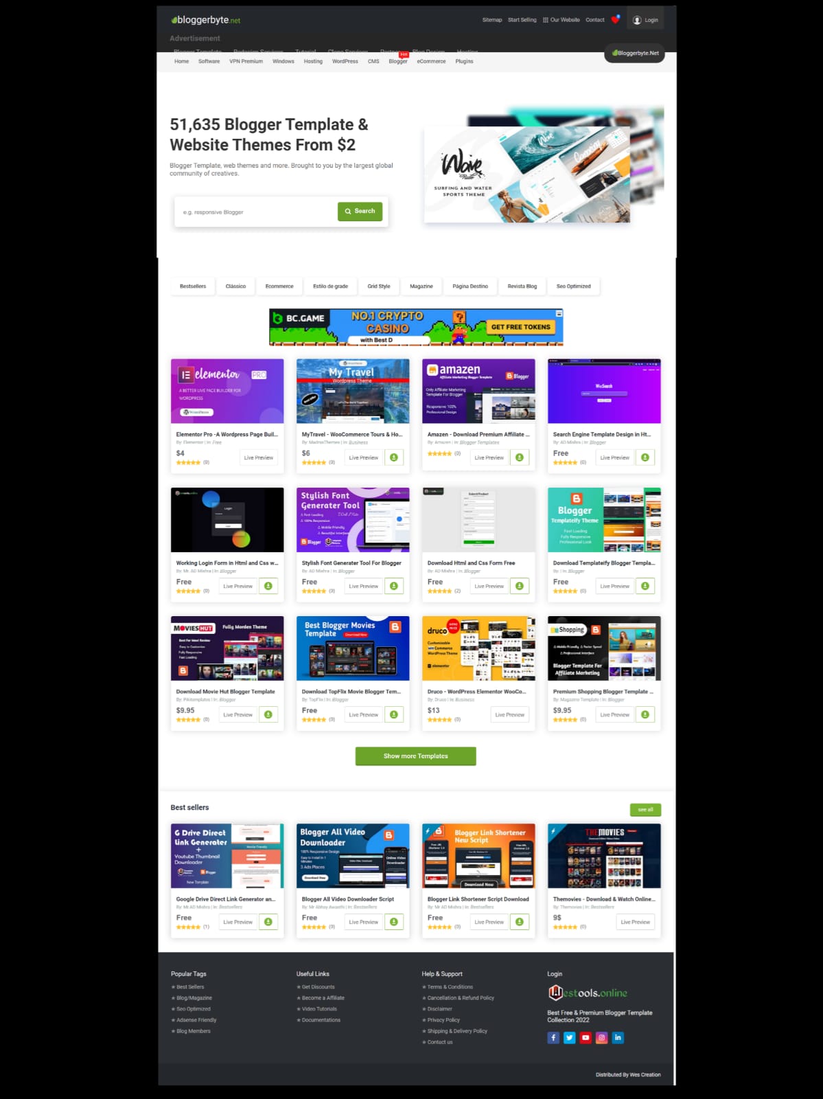 Envato Clone Blogger Templates