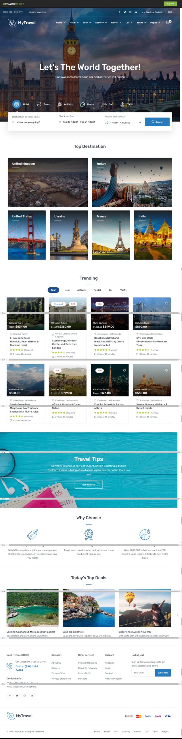 My travel wordpress theme download
