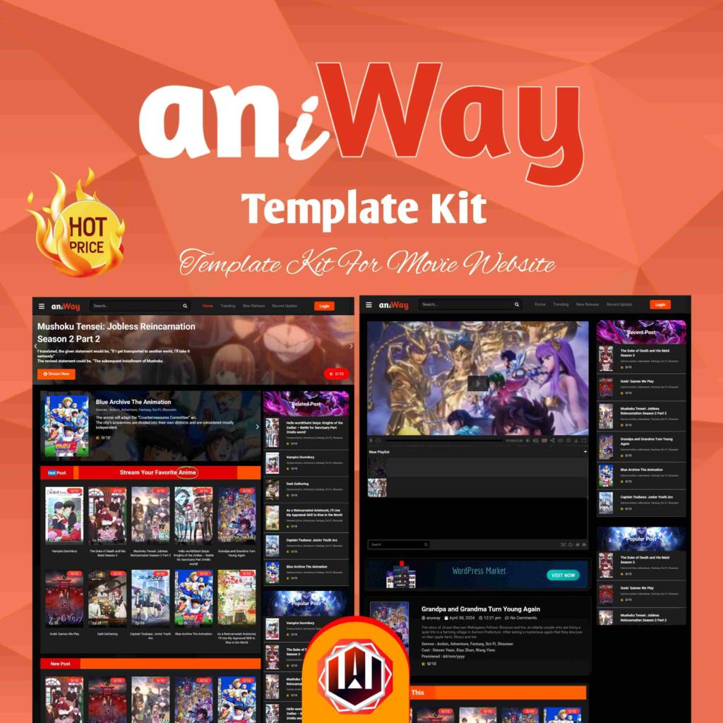 Anyway : The Best Movie Streaming Template Kit in 2024