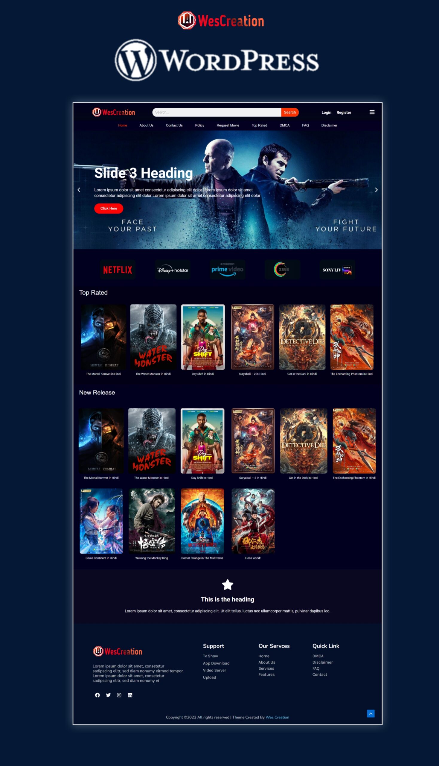 MovieZone - Elementor Movie Template Kit 1 for Wordpress