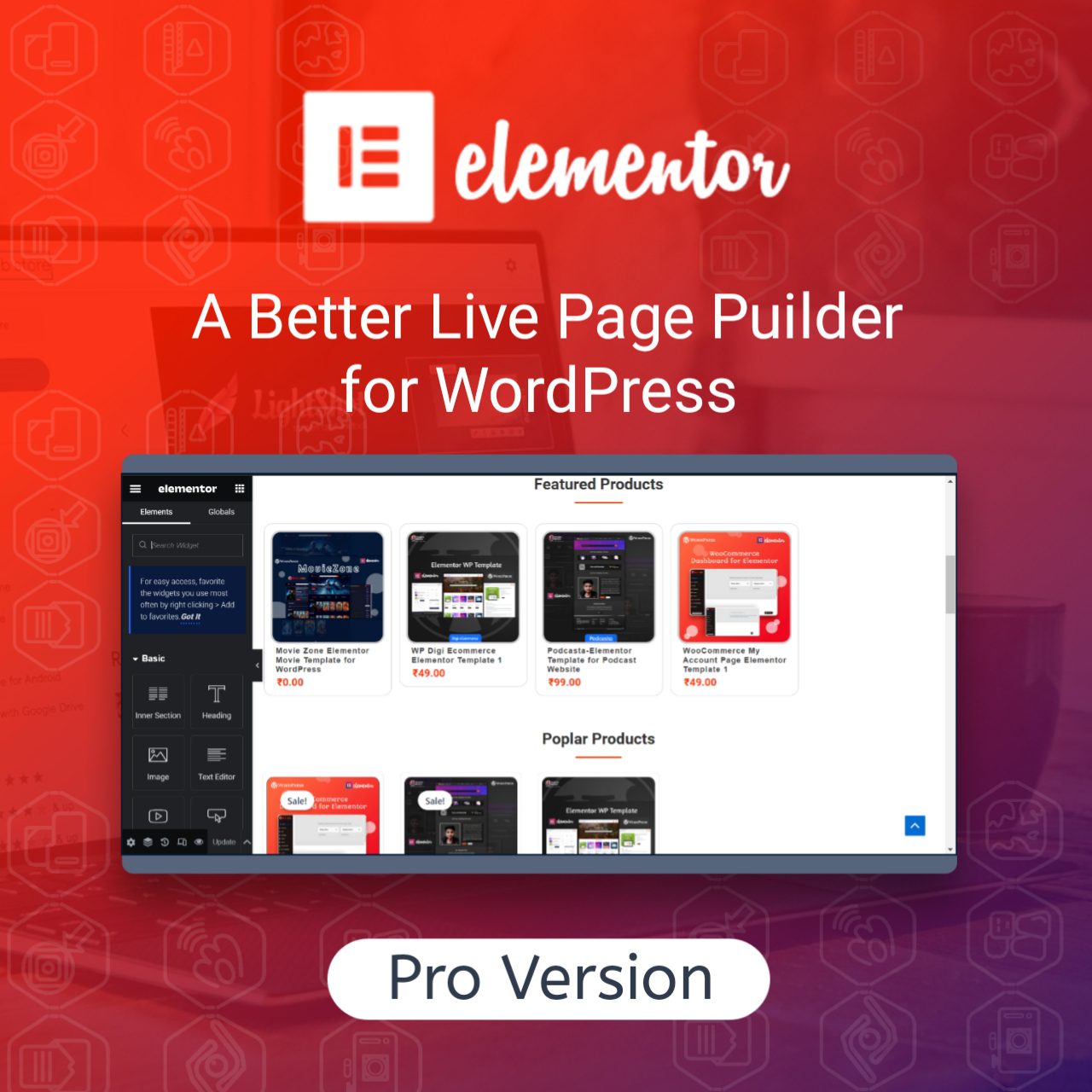 Elementor PRO GPL WordPress Page Builder 3.18.3