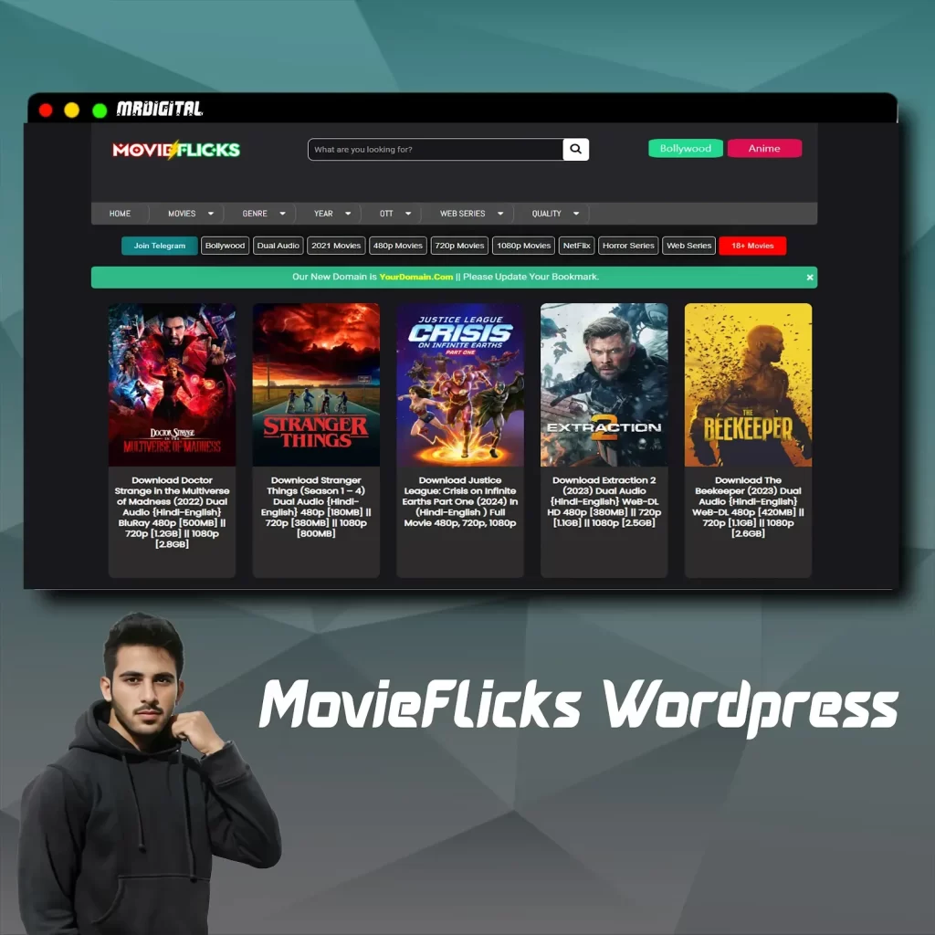 MovieFlicks Wordpress Movies Theme V4.0.1