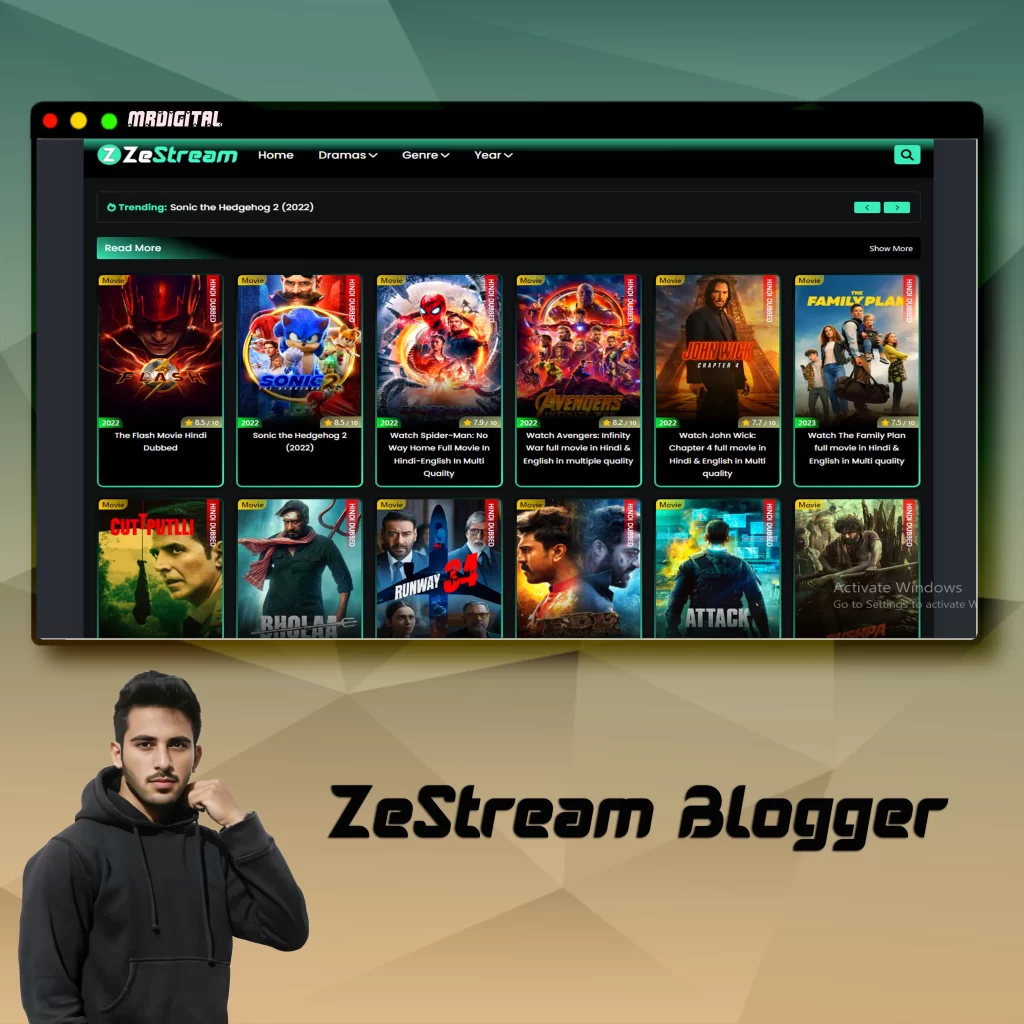 Zstreams Blogger Premium Movie & Series Theme wes creation