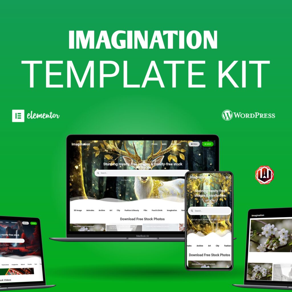 Imagination Template Kit for creating Wallpaper Website