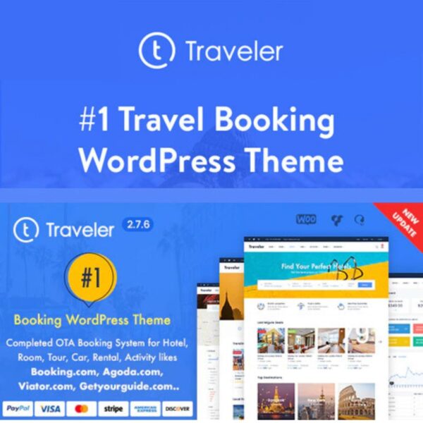 Traveler – Travel Booking WordPress Theme