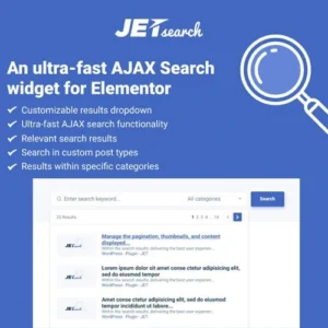 JetSearch - AJAX Search widget for Elementor